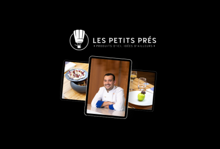 Mockup de la boutique en ligne de coffrets cadeaux du restaurant Les Petits Prés créée avec Console SecretBox