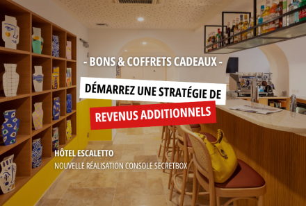 Nouvelle Boutique Console SecretBox pour Hôtel Escaletto à Aix-en-Provence lancement rapide pour une boutique de e-commerce élégante, et des bons et coffrets cadeaux 