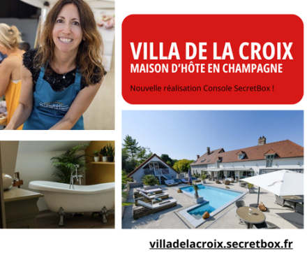 Réalisation Console SecretBox pour la Villa de la Croix, Maison d'hôte en Champagne