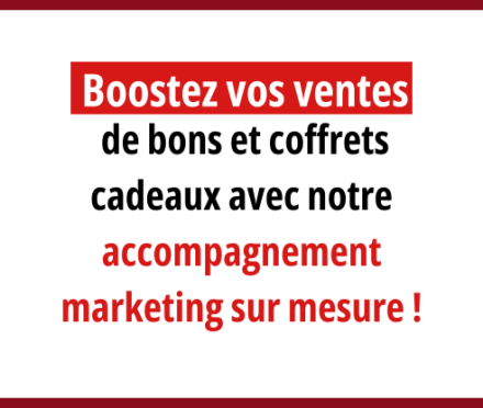 Accompagnement marketing sur mesure avec nos responsables de projet pour augmenter ventes de bons et coffrets cadeaux Console SecretBox !