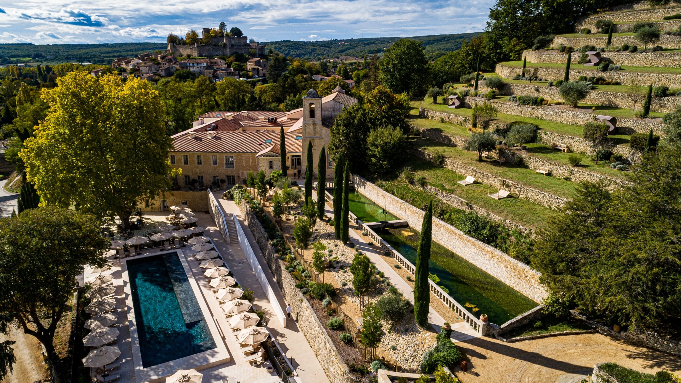 Vue piscine extérieure Le Couvent des Minimes