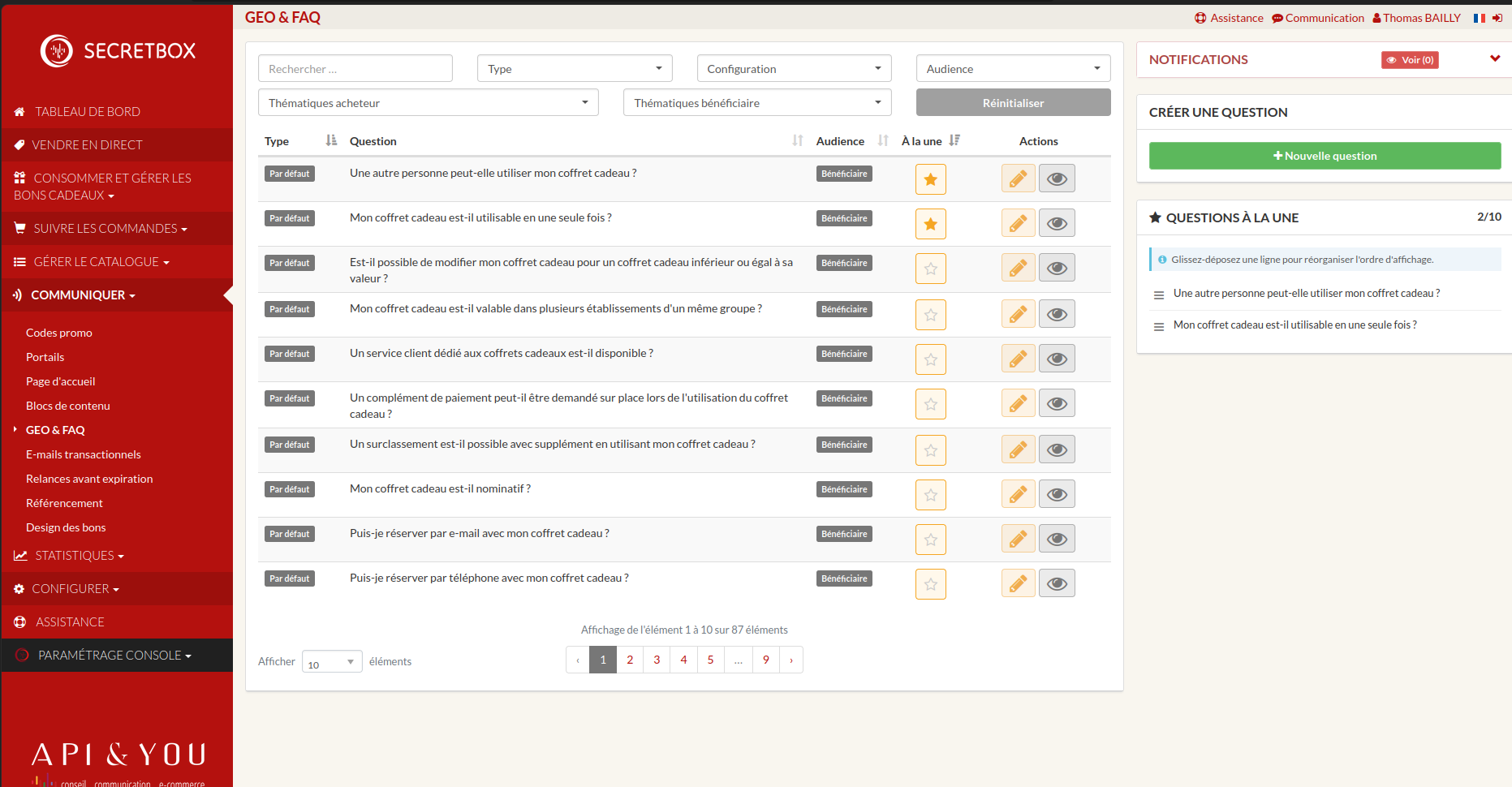 FAQ optimisée pour la visibilité dans les moteurs de recherche IA (GEO) — Console SecretBox