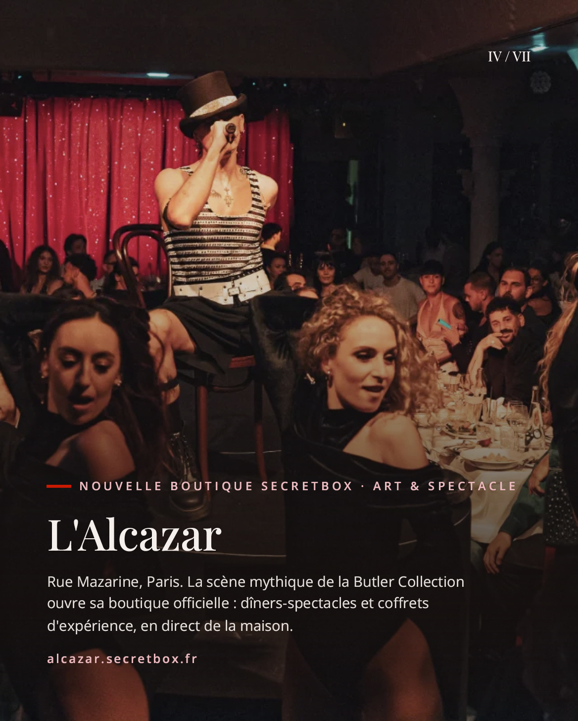 L'Alcazar rue Mazarine à Paris ouvre sa boutique de coffrets cadeaux dîner-spectacle Console SecretBox